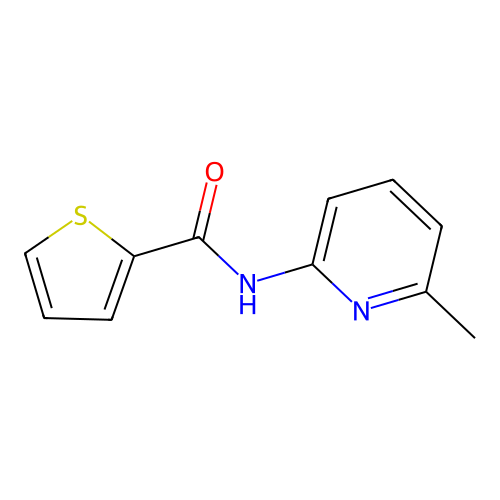 N-(6-methylpyridin-2-yl)thiophene-2-carboxamide structure