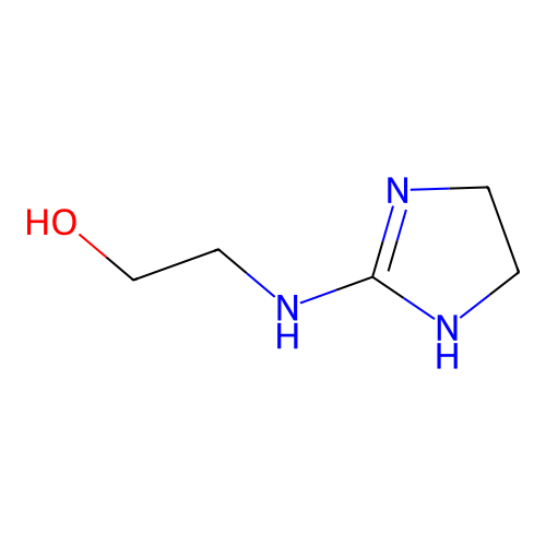 2-(4,5-dihydro-1H-imidazol-2-ylamino)ethanol structure