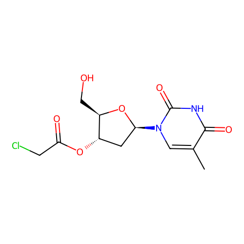 O3'-chloroacetyl-thymidine structure