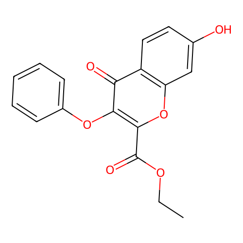ethyl 7-hydroxy-4-oxo-3-phenoxy-4H-chromene-2-carboxylate structure