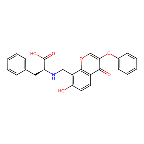 N-[(7-hydroxy-4-oxo-3-phenoxy-4H-chromen-8-yl)methyl]-L-phenylalanine structure