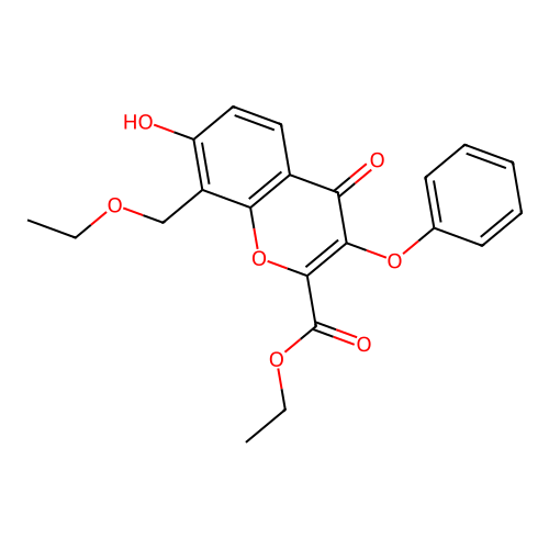 ethyl 8-(ethoxymethyl)-7-hydroxy-4-oxo-3-phenoxy-4H-chromene-2-carboxylate structure