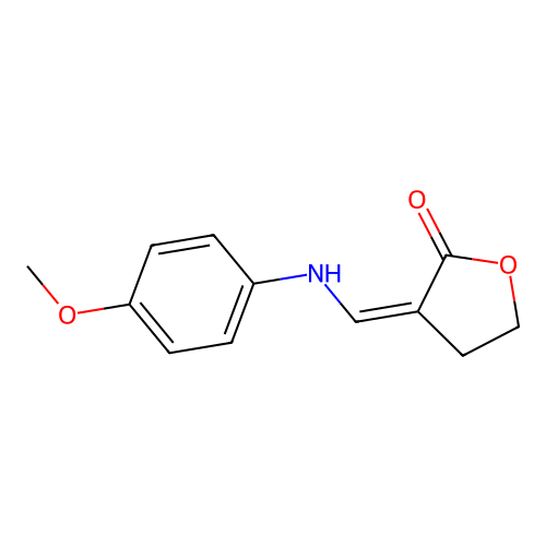 (3Z)-3-[(4-methoxyanilino)methylidene]oxolan-2-one structure
