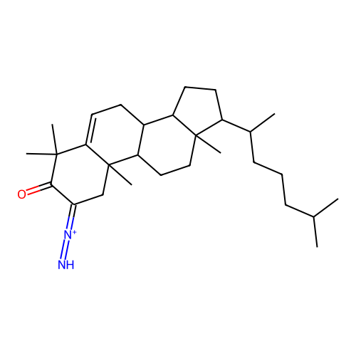 Cholest-5-en-3-one,2-diazo-4,4-dimethyl-(7CI,8CI,9CI) structure