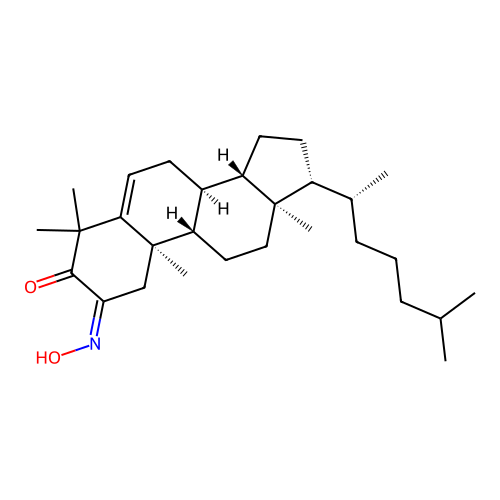 (2Z)-2-(Hydroxyimino)-4,4-dimethylcholest-5-en-3-one structure