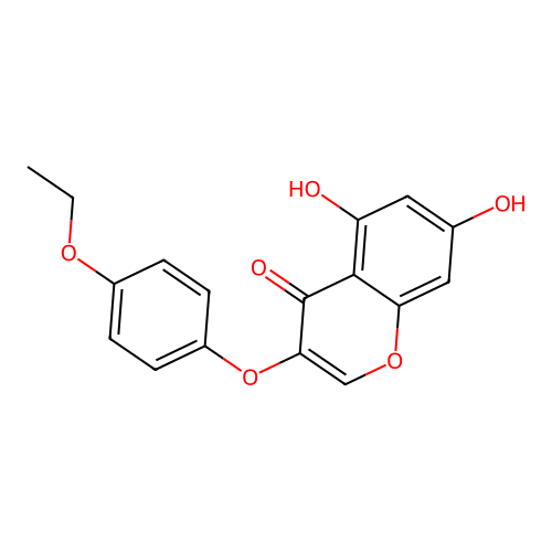 3-(4-ethoxyphenoxy)-5,7-dihydroxy-4H-chromen-4-one structure