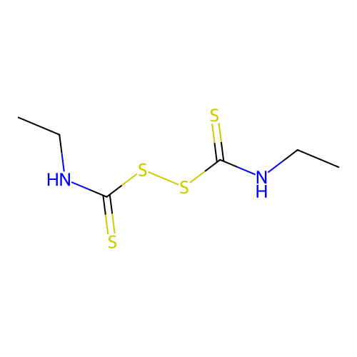 N,N'-Diethylthiuram disulfide structure