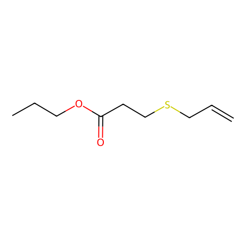 Propionic acid, 3-(allylthio)-, propyl ester structure