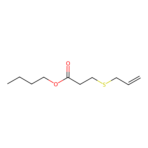 Propionic acid, 3-(allylthio)-, butyl ester structure