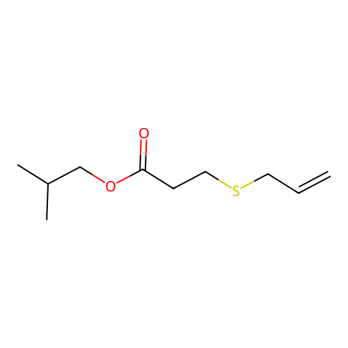 Propionic acid, 3-(allylthio)-, isobutyl ester structure
