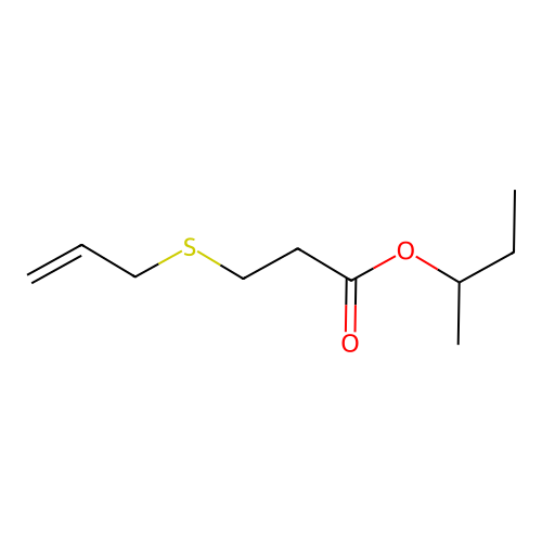 Propionic acid, 3-(allylthio)-, sec-butyl ester structure