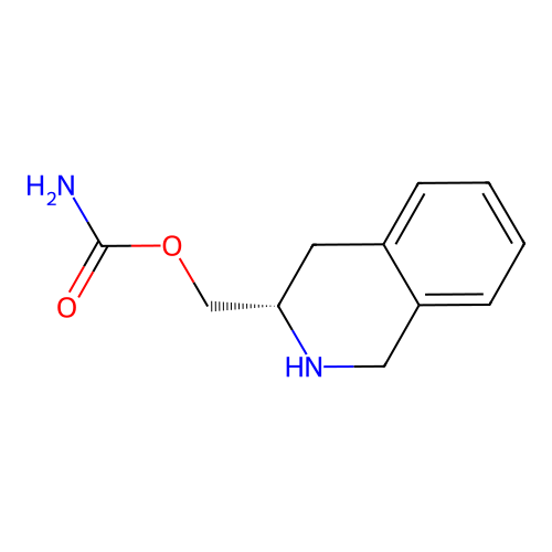 3-Isoquinolinemethanol, 1,2,3,4-tetrahydro-, carbamate (ester), (3S)- structure