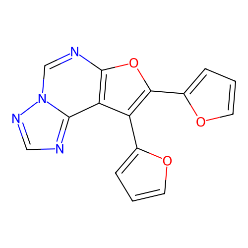 8,9-Di(furan-2-yl)furo[3,2-e][1,2,4]triazolo[1,5-c]pyrimidine structure