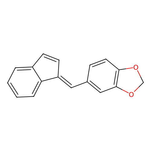 5-[(E)-inden-1-ylidenemethyl]-1,3-benzodioxole structure