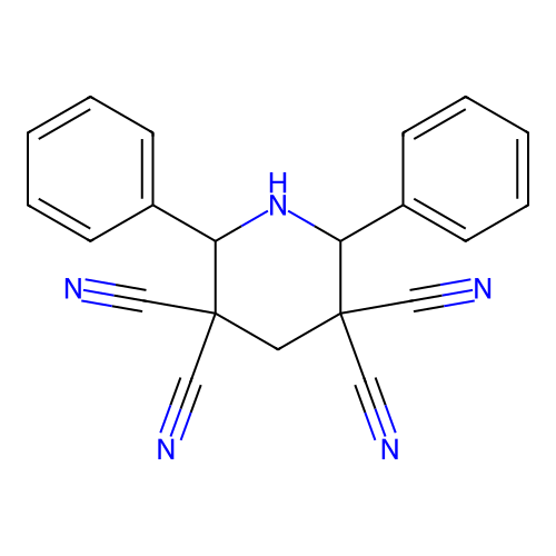 2,6-Diphenylpiperidine-3,3,5,5-tetracarbonitrile structure