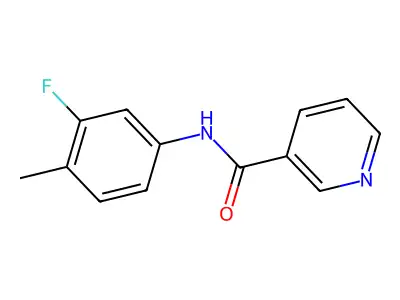 N-(3-fluoro-4-methylphenyl)pyridine-3-carboxamide structure