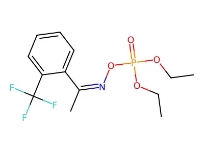 Diethyl [1-[2-(trifluoromethyl)phenyl]ethylideneamino] phosphate structure