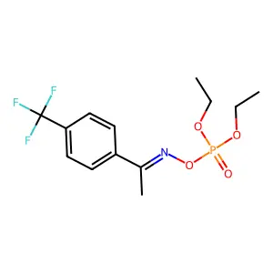 N-Diethoxyphosphoryloxy-1-[4-(trifluoromethyl)phenyl]ethanimine structure