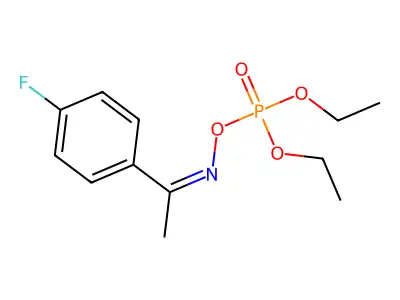 Diethyl [1-(4-fluorophenyl)ethylideneamino] phosphate structure