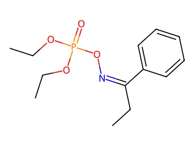 Diethyl (1-phenylpropylideneamino) phosphate structure