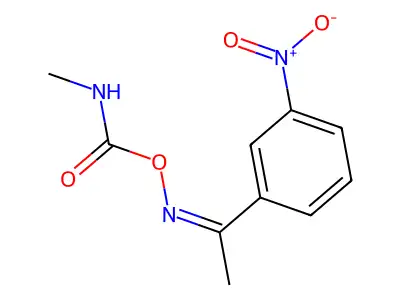 Ethanone,1-(3-nitrophenyl)-, O-[(methylamino)carbonyl]oxime (9CI) structure