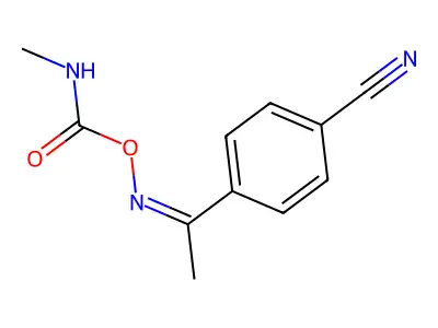 [(Z)-1-(4-cyanophenyl)ethylideneamino] N-methylcarbamate structure
