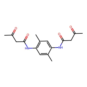 N,N'-(2,5-dimethyl-1,4-phenylene)bis[3-oxobutyramide] structure