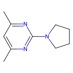 4,6-Dimethyl-2-pyrrolidin-1-ylpyrimidine structure