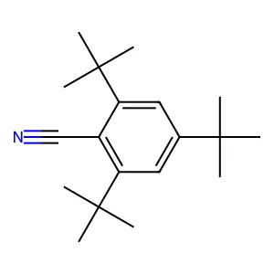 2,4,6-Tritert-butylbenzonitrile structure