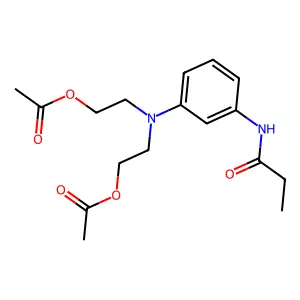 Propanamide, N-(3-(bis(2-(acetyloxy)ethyl)amino)phenyl)- structure
