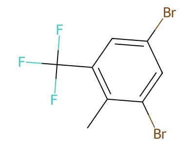 1,5-Dibromo-2-methyl-3-(trifluoromethyl)benzene structure