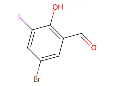 5-Bromo-2-hydroxy-3-iodobenzaldehyde structure