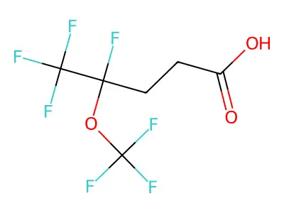 4,5,5,5-tetrafluoro-4-(trifluoromethoxy)pentanoic Acid structure