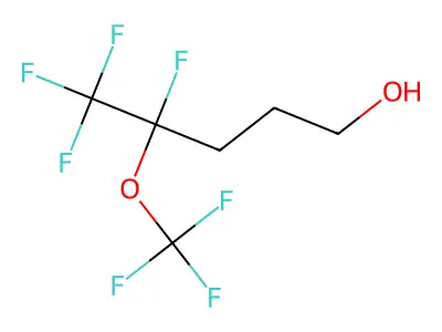4,5,5,5-Tetrafluoro-4-(trifluoromethoxy)pentan-1-ol structure