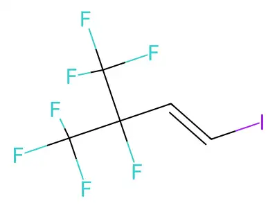 3,4,4,4-Tetrafluoro-1-iodo-3-(trifluoromethyl)but-1-ene structure
