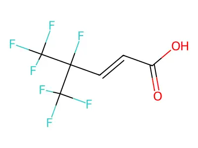 3-(Perfluoroisopropyl)-2-propenoic acid structure