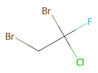 1,2-Dibromo-1-chloro-1-fluoroethane structure