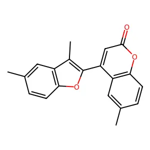 4-(3,5-dimethyl-1-benzofuran-2-yl)-6-methyl-2H-chromen-2-one structure