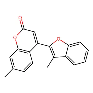 7-methyl-4-(3-methyl-1-benzofuran-2-yl)-2H-chromen-2-one structure