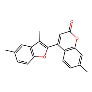 4-(3,5-dimethyl-1-benzofuran-2-yl)-7-methyl-2H-chromen-2-one structure