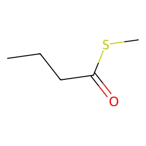 S-methyl butanethioate structure