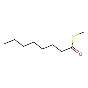 Octanethioic acid, S-methyl ester structure