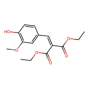 Diethyl [(4-hydroxy-3-methoxyphenyl)methylidene]propanedioate structure