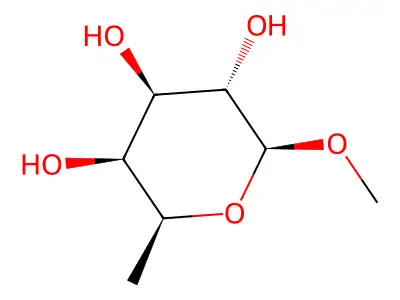 Methyl alpha-L-fucopyranoside structure