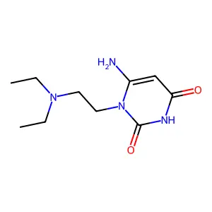6-Amino-1-[2-(diethylamino)ethyl]-1,2,3,4-tetrahydropyrimidine-2,4-dione structure