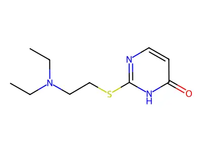 2-((2-(Diethylamino)ethyl)thio)pyrimidin-4(1H)-one structure