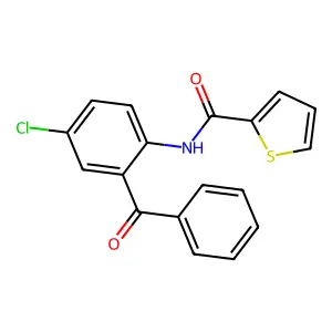 N-(2-Benzoyl-4-chlorophenyl)-2-thiophenecarboxamide structure