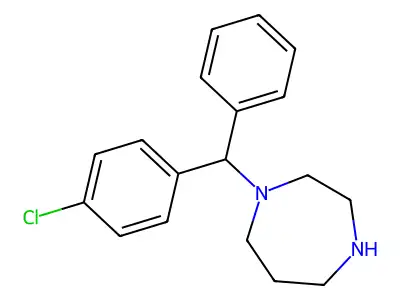 1-[(4-Chlorophenyl)phenylmethyl]hexahydro-1H-1,4-diazepine structure