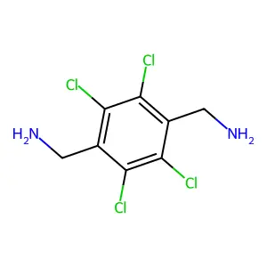 2,3,5,6-Tetrachloro-p-xylene-alpha,alpha'-diamine structure