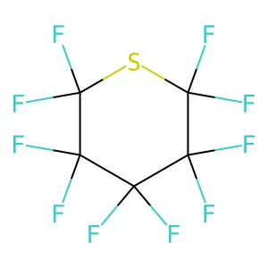 2,2,3,3,4,4,5,5,6,6-Decafluorotetrahydro-2H-thiopyran structure